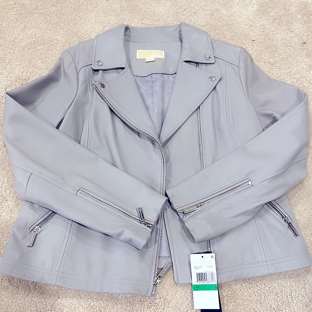 NEW Michael Kors leather, biker jacket!